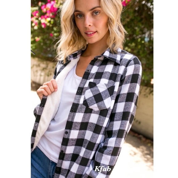 New! Clearance 🔥 Fleece Lined Buffalo Paid Flannel Shirt Back High Quality - Picture 7 of 9